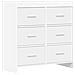 Credenza Bianco 75 x 33 x 80 cm Legno ingegnerizzato - Foto miniatura 1