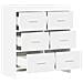 Credenza Bianco 75 x 33 x 80 cm Legno ingegnerizzato - Foto miniatura 3