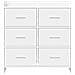 Credenza Bianco 75 x 33 x 80 cm Legno ingegnerizzato - Foto miniatura 4