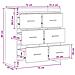 Credenza Bianco 75 x 33 x 80 cm Legno ingegnerizzato - Foto miniatura 8
