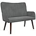 Sofa a Due Posti Grigio scuro 115 x 61 x 87 cm Velluto - Foto miniatura 1