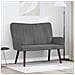 Sofa a Due Posti Grigio scuro 115 x 61 x 87 cm Velluto - Foto miniatura 2