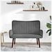 Sofa a Due Posti Grigio scuro 115 x 61 x 87 cm Velluto - Foto miniatura 3