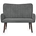 Sofa a Due Posti Grigio scuro 115 x 61 x 87 cm Velluto - Foto miniatura 4