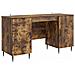 Scrivania Rovere Fumo 142,5 x 50 x 75 cm Legno ingegnerizzato - Foto miniatura 1