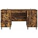 Scrivania Rovere Fumo 142,5 x 50 x 75 cm Legno ingegnerizzato - Foto miniatura 4