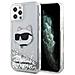 Karl Lagerfeld Klhcp12mlnhccs Iphone 12/12 Pro 6,1 Custodia Argento /argento Glitter Choupette Head - Foto miniatura 1