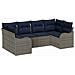 Set di divani 6 pz Grigio [Sintetico]: Rattan in Polipropilene - Foto miniatura 1