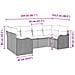 Set di divani 6 pz Grigio [Sintetico]: Rattan in Polipropilene - Foto miniatura 5