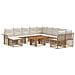 Set Divano da Giardino 12 pz Naturale e Bianco Crema polyrattan - Foto miniatura 1