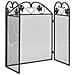 Schermo Del Camino Con 3 Pannelli In Ferro Nero - Foto miniatura 2