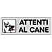 Cartello Adesivo Attenti Al Cane 15x5 Cm - Foto miniatura 1
