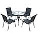 Set Mobili Da Giardino 5 Pz 80x71 Cm Nero - Foto miniatura 1