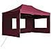 Gazebo Professionale Pieghevole Alluminio Pareti 4,5x3m Rosso - Foto miniatura 2