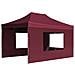 Gazebo Professionale Pieghevole Alluminio Pareti 4,5x3m Rosso - Foto miniatura 3