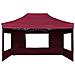 Gazebo Professionale Pieghevole Alluminio Pareti 4,5x3m Rosso - Foto miniatura 4
