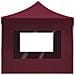 Gazebo Professionale Pieghevole Alluminio Pareti 4,5x3m Rosso - Foto miniatura 7
