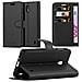 Custodia Compatibile Con Nokia 2 In Nero Carbone - Coperchio Protettiva Con Chiusura Magnetica, Funzione Stand E Tasca Per Le Carte - Foto miniatura 1
