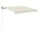 Tenda Automatica con Sensore Vento e LED 350x250 cm Crema - Foto miniatura 1