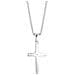 Collana Donna Con Ciondolo A Croce E Diamante (0.005 Ct.) In Argento 925 - Foto miniatura 1