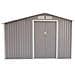 Ventoux Casetta Da Giardino 6,53 M² Con Tettoia In Acciaio Anticorrosione Grigio - Foto miniatura 3