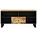 Mobile Tv 100x33x46cm Legno Massello Mango E Legno Multistrato - Foto miniatura 2