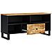 Mobile Tv 100x33x46cm Legno Massello Mango E Legno Multistrato - Foto miniatura 4