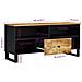 Mobile Tv 100x33x46cm Legno Massello Mango E Legno Multistrato - Foto miniatura 9