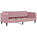 Divano Letto Estraibile Con Materassi Rosa 80x200 Cm Velluto - Foto miniatura 2
