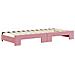 Divano Letto Estraibile Con Materassi Rosa 80x200 Cm Velluto - Foto miniatura 3