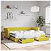 Divano Letto Estraibile Con Cassetti Giallo 80x200cm In Velluto - Foto miniatura 1