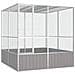 Gabbia per Uccelli Grigia 213,5x217,5x211,5 cm Acciaio Zincato - Foto miniatura 1