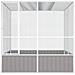 Gabbia per Uccelli Grigia 213,5x217,5x211,5 cm Acciaio Zincato - Foto miniatura 3