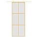 Porta Scorrevole Dorata 76x205 Vetro Smerigliato Esg Alluminio - Foto miniatura 5
