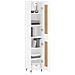 Credenza Bianca 34,5x34x180 Cm In Legno Multistrato - Foto miniatura 3