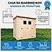 M311 Casetta Da Giardino In Legno Per Esterni - L204xl142xa200cm / 2.22m2 - Piccola Casetta In Legno, Rimessa Attrezzi, Deposito Bici - Foto miniatura 8