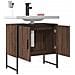 Mobile Lavabo Bagno Rovere Marrone 60x33x60cm Legno Multistrato - Foto miniatura 6