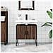Mobile Lavabo Bagno Rovere Marrone 60x33x60cm Legno Multistrato - Foto miniatura 7