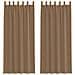 Tende In Voile Con Passanti 2 Pz Marrone Chiaro 140x260 Cm - Foto miniatura 1