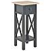 Lusso Casadino -  Tavolino Laterale Nero 27x27x65,5 Cm In Legno - Foto miniatura 2