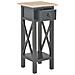 Lusso Casadino -  Tavolino Laterale Nero 27x27x65,5 Cm In Legno - Foto miniatura 1