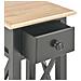 Lusso Casadino -  Tavolino Laterale Nero 27x27x65,5 Cm In Legno - Foto miniatura 7