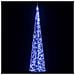 Lusso Casadino -  Cono Di Luce Led Decorativo Acrilico Blu 120 Cm - Foto miniatura 3
