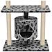 Lusso Casadino -  Albero Per Gatti E Tiragraffi Sisal 95 Cm Zampe Stampate Grigio - Foto miniatura 3