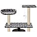 Lusso Casadino -  Albero Per Gatti E Tiragraffi Sisal 95 Cm Zampe Stampate Grigio - Foto miniatura 4