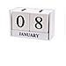 Calendario Perpetuo Da Tavolo In Legno White - Foto miniatura 1