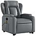 Poltrona Alzapersona Reclinabile Massaggio Grigio Similpelle - Foto miniatura 4