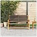 Panchina da Giardino Grigia 76x122x73 cm in Legno Massello di Acacia - Foto miniatura 3