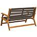 Panchina da Giardino Grigia 76x122x73 cm in Legno Massello di Acacia - Foto miniatura 6