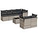 Set Divano da Giardino 8pz con Cuscini Grigio Chiaro Polyrattan - Foto miniatura 1